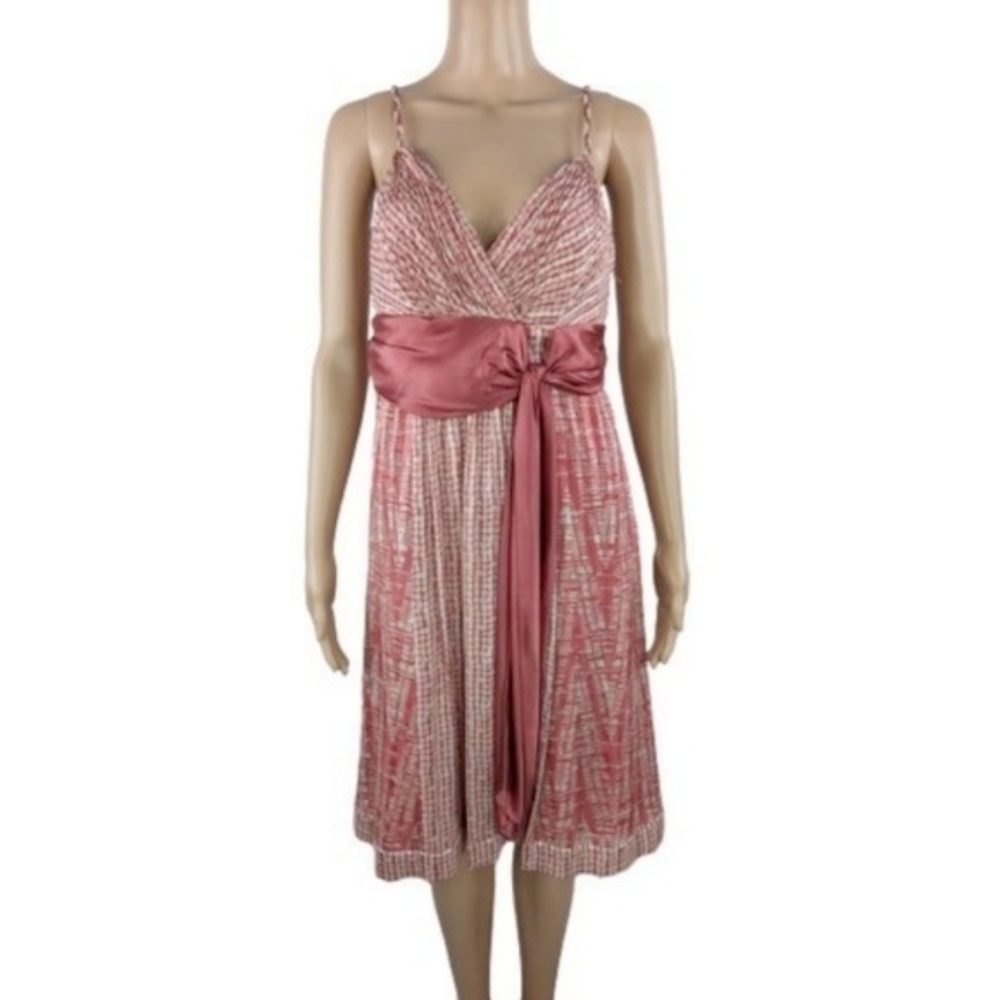 BCBGMaxAzria Silk Spaghetti Strap Dress 6